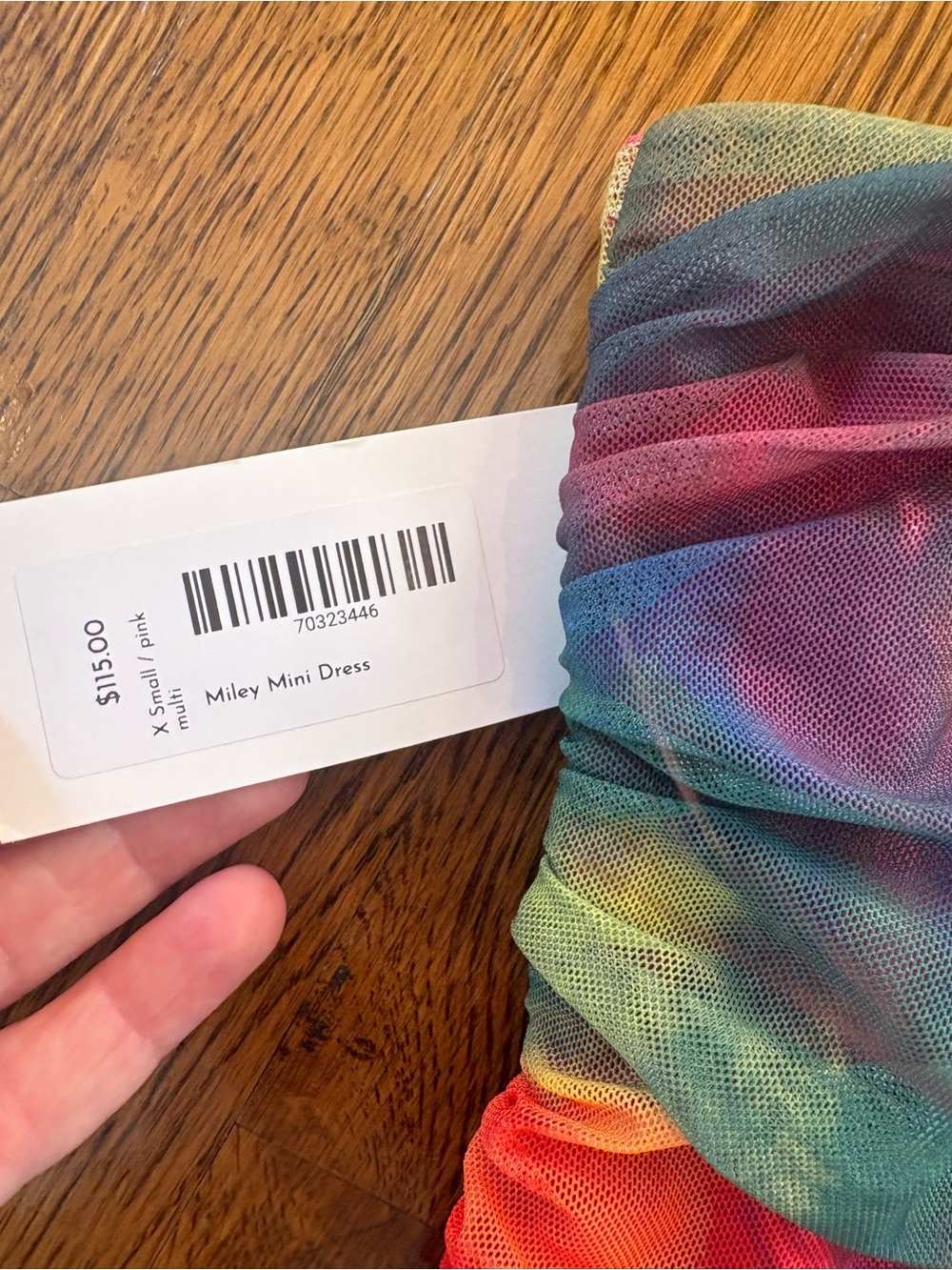 Line & Dot Revolve Miley Mini Dress Strapless Ruched Multi-Color Bodycon - Picture 2 of 4